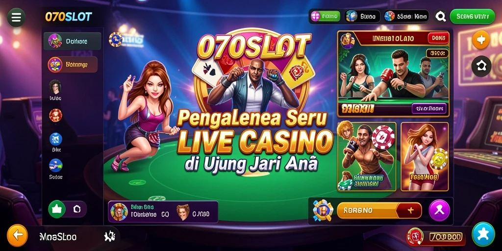 Tampilan gameplay menarik di 070SLOT saat permainan Live Casino.