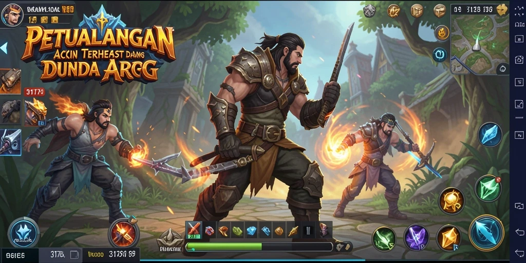 Screenshot menunjukkan aksi mendebarkan dalam pertempuran ARPG.