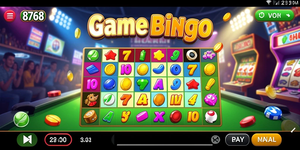 Tampilan gameplay Bingo yang menarik dan interaktif.