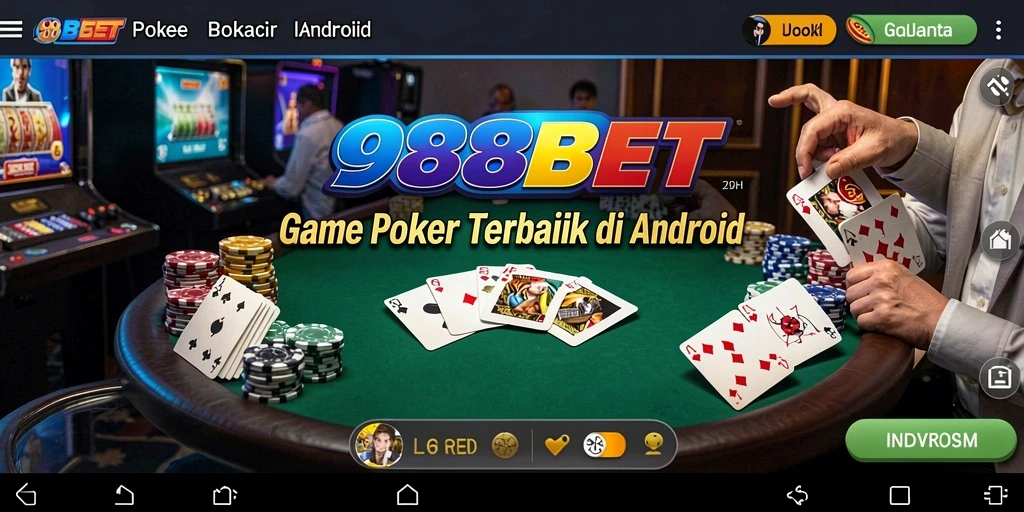 Tampilan gameplay poker yang seru dan menarik di 988BET.