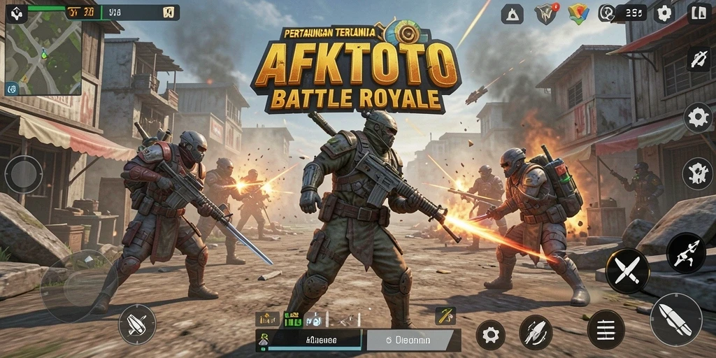 Gameplay seru dalam pertarungan Battle Royale AFKTOTO.