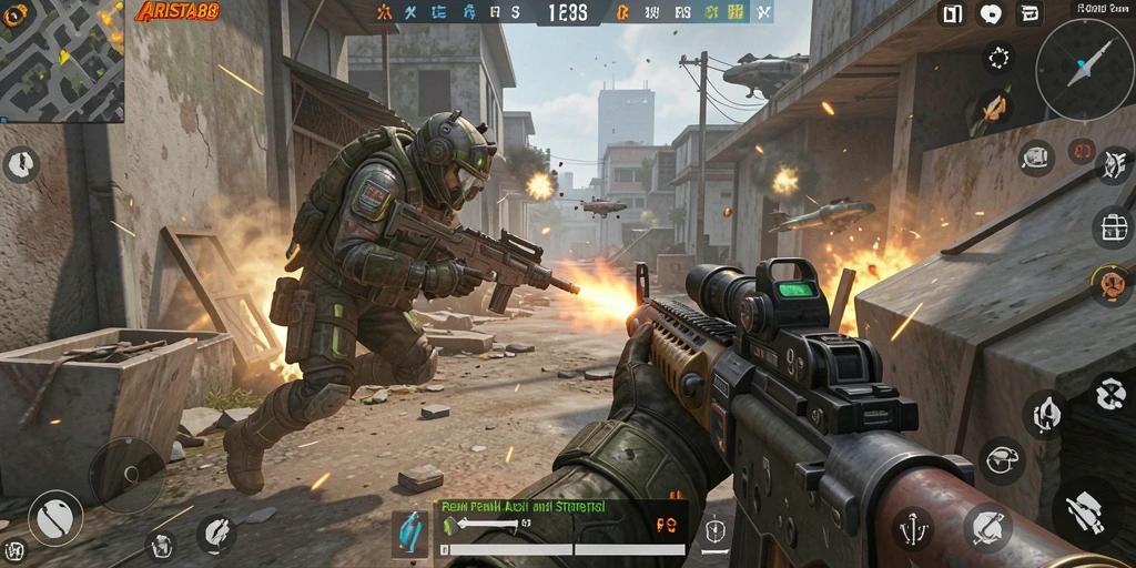 Gameplay ARISTA88 yang seru dan penuh aksi.