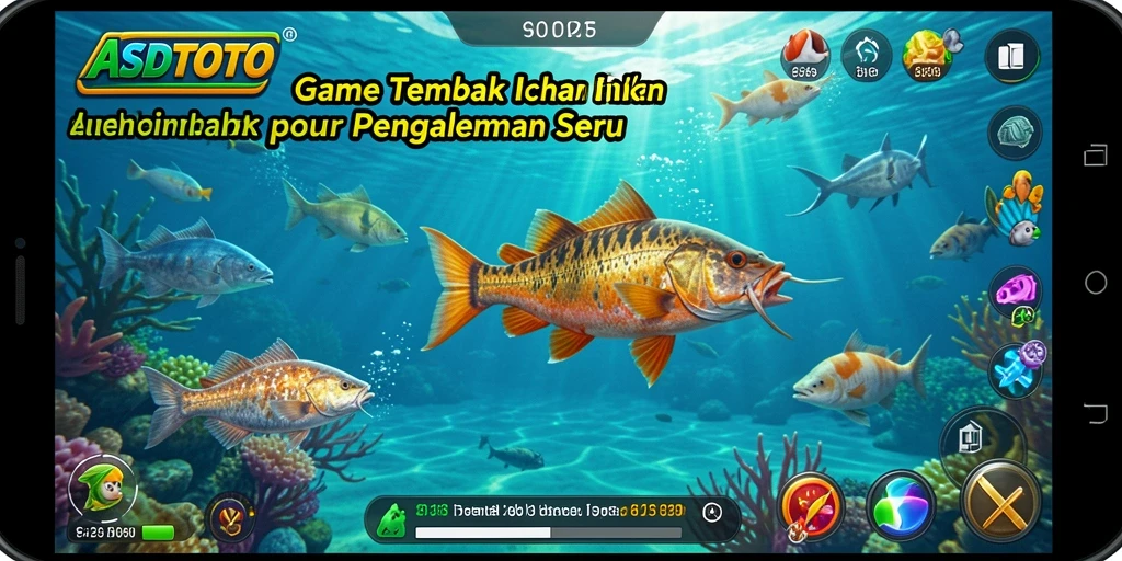 Tangkapan layar gameplay ASDTOTO menampilkan serunya berburu ikan.