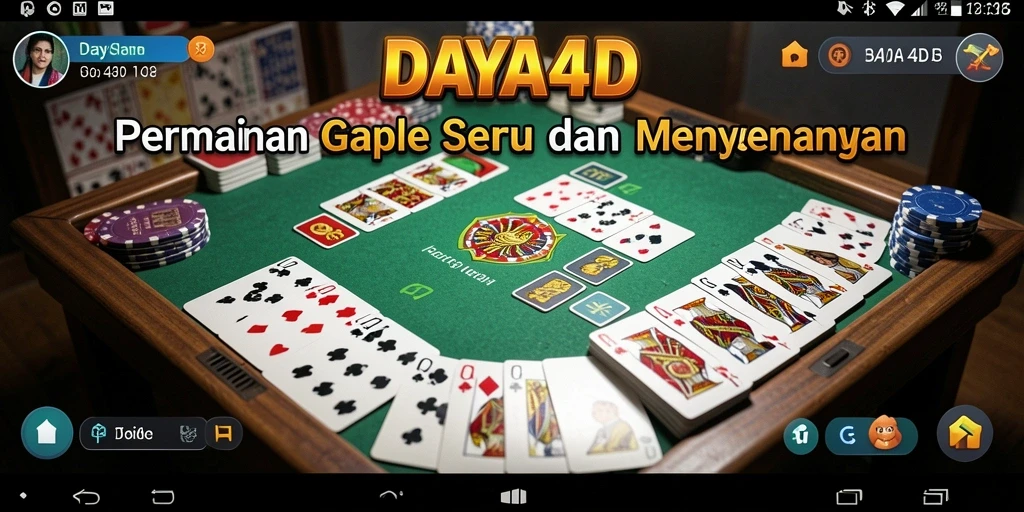 Tampilan gameplay seru dalam permainan Gaple DAYA4D.
