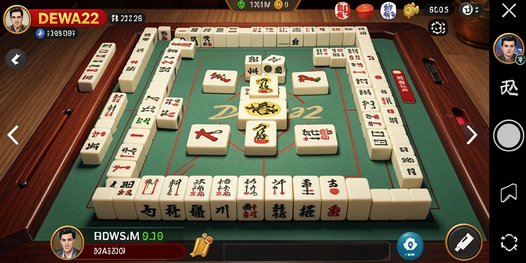 Tampilan gameplay DEWA22 yang menarik dan menantang di Mahjong.