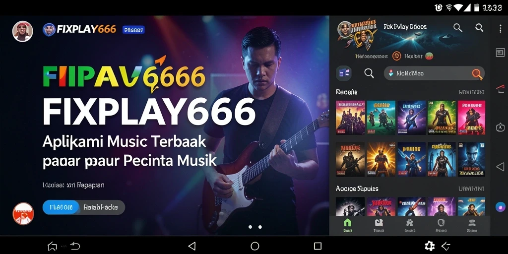 Screenshot FIXPLAY666 menampilkan tampilan antarmuka aplikasi musik yang menarik.