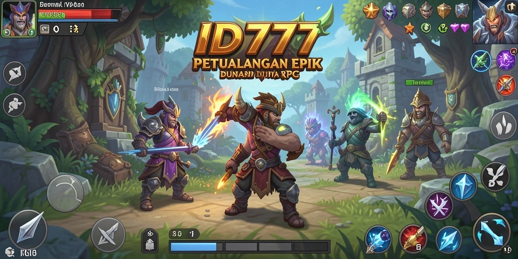 Tampilan gameplay menarik di dunia RPG yang memukau.