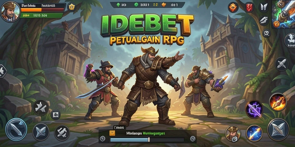 Tampilan gameplay menegangkan di IDEBET dengan karakter yang beraksi.