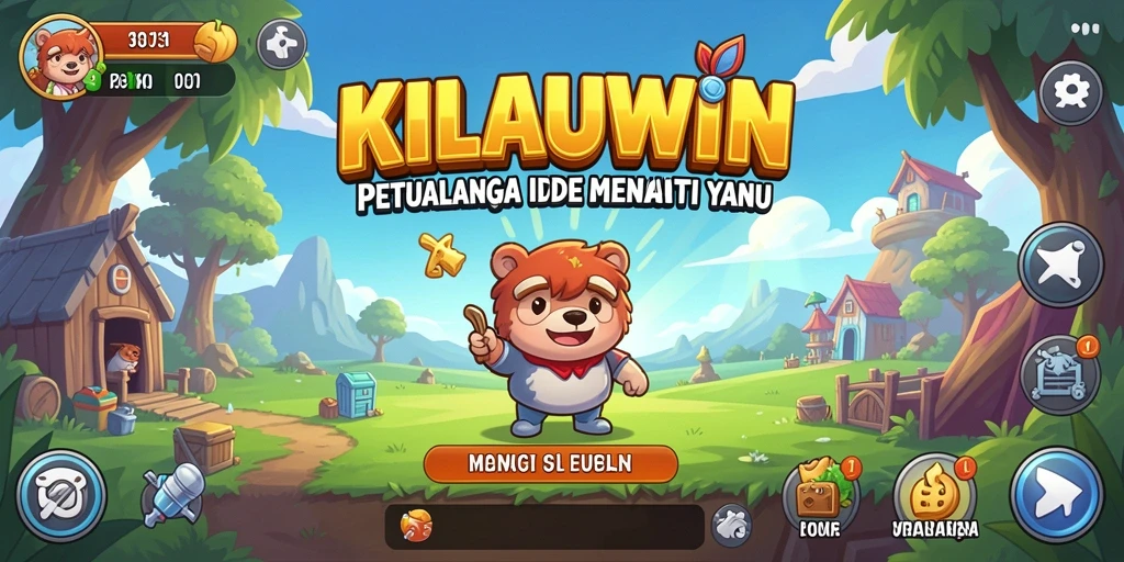 Tampilan gameplay KILAUWIN dengan karakter yang beraksi dalam mode Idle.