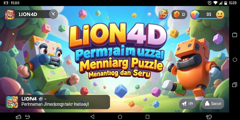 Screenshot utama LION4D menampilkan gameplay Puzzle yang menantang.