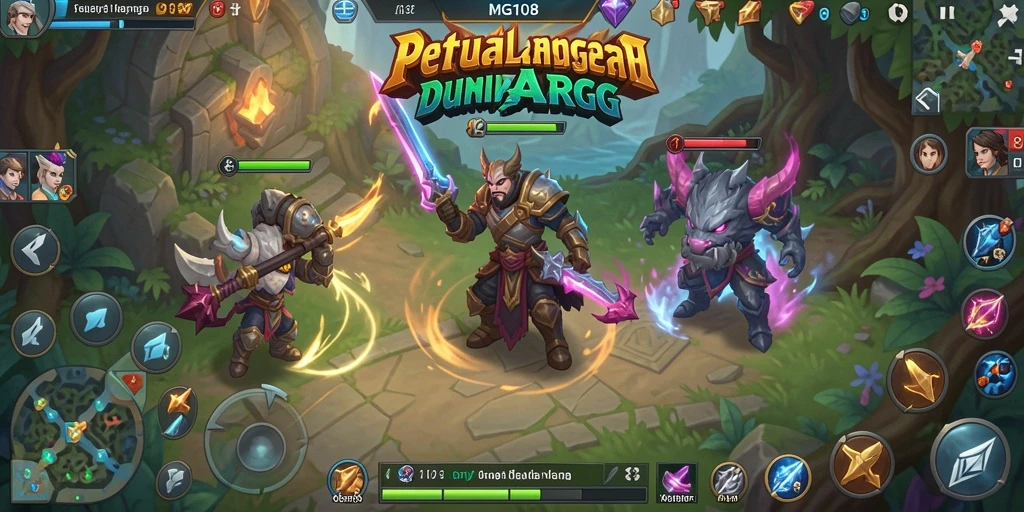 Screenshot MG108 menampilkan aksi seru dalam pertarungan ARPG.