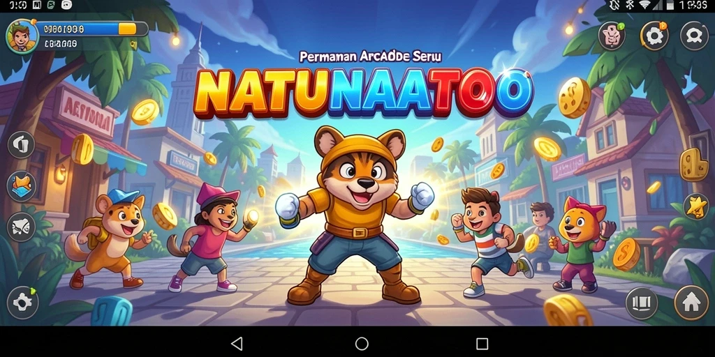 Tampilan seru dalam gameplay NATUNATOTO yang memukau.
