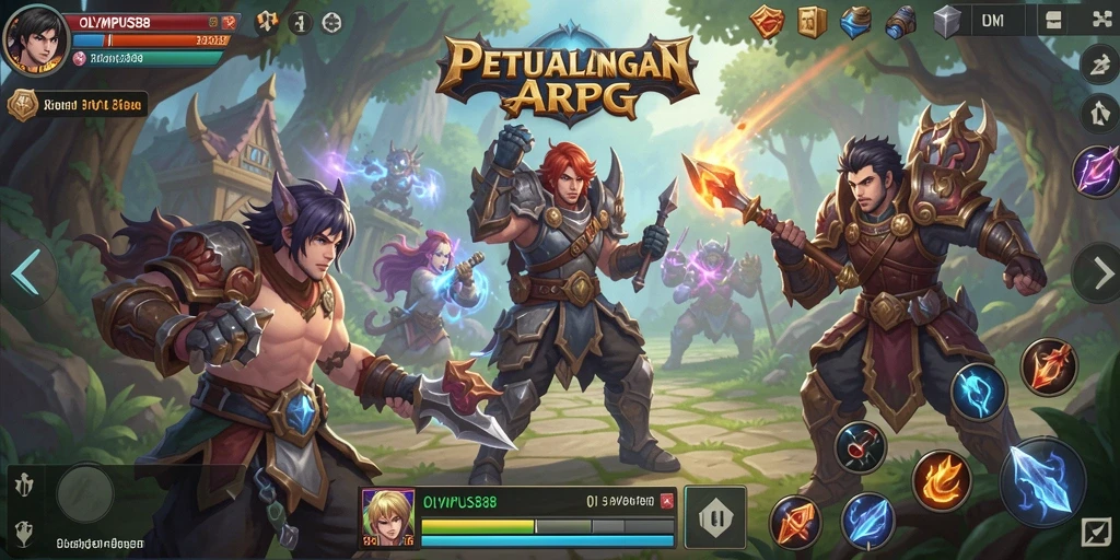 Tampilan gameplay ARPG yang seru dan menantang di OLYMPUS88.