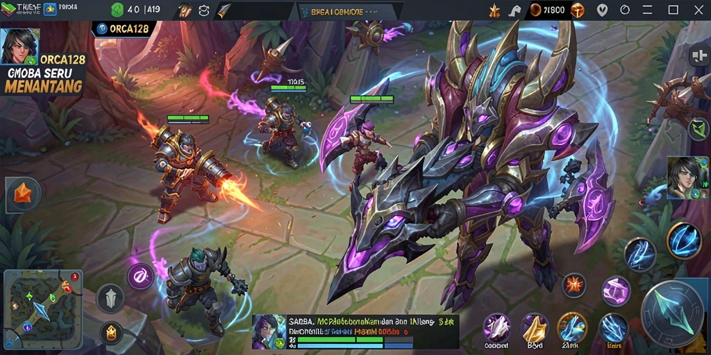 Tampilan gameplay menarik dari ORCA128 yang penuh aksi.