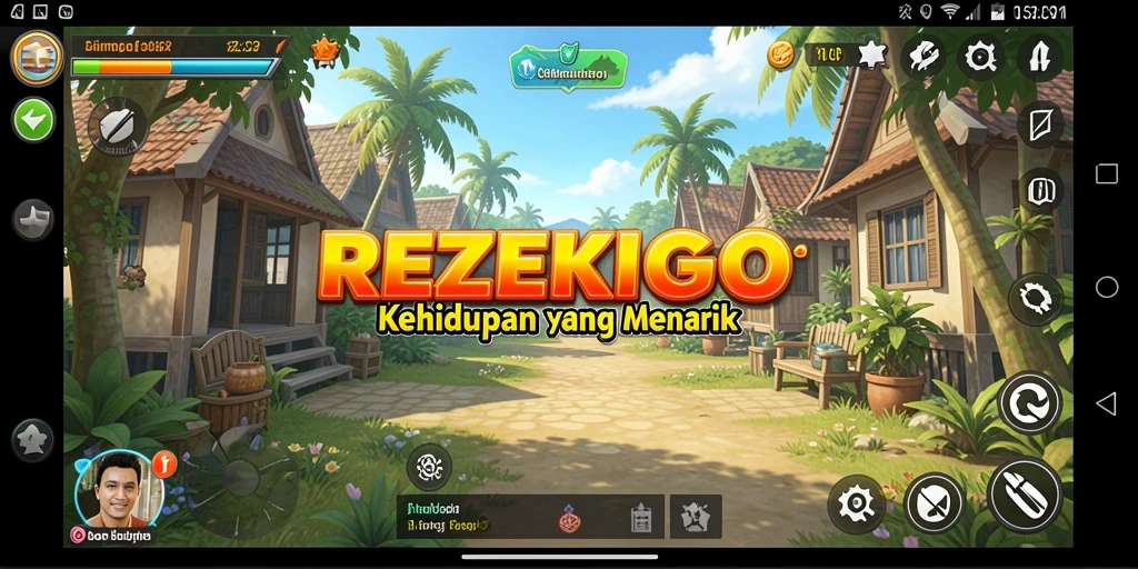 Tangkapan layar menunjukkan gameplay interaktif REZEKIGO yang seru.