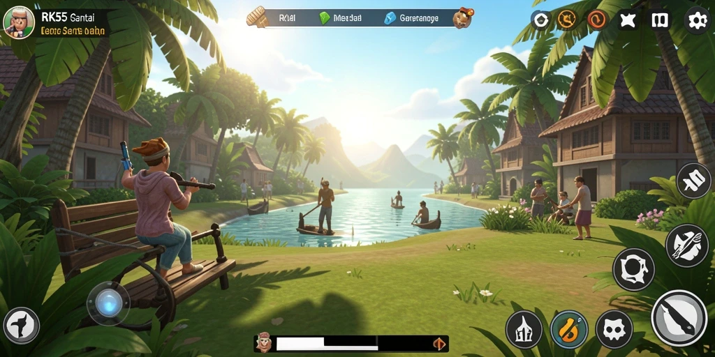 Screenshot dari gameplay RK55 yang menarik dan seru.