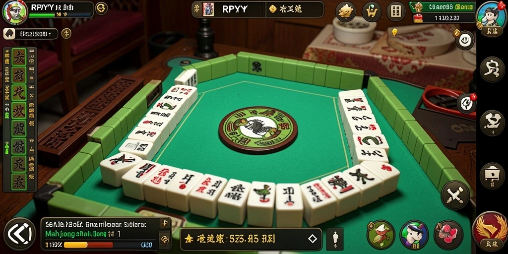 Screenshot gameplay Mahjong dari RPYYY yang seru dan mendebarkan.
