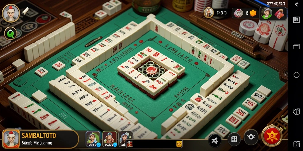 Screenshot gameplay SAMBALTOTO menampilkan aksi Mahjong yang seru.