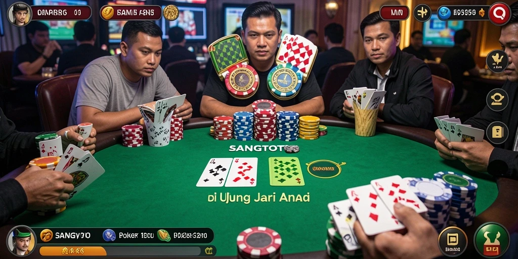 Tampilan gameplay Poker di SANGTOTO yang mendebarkan.