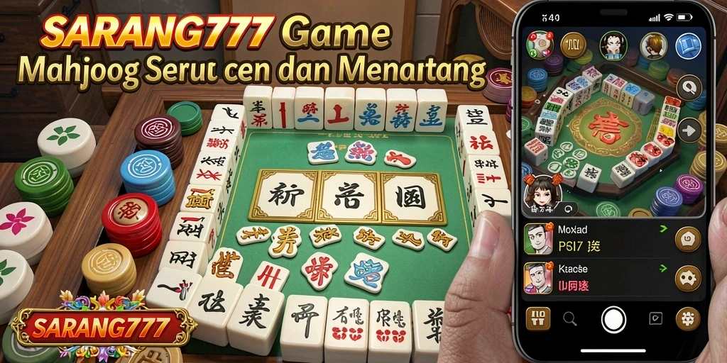 Screenshot gameplay SARANG777 menampilkan suasana permainan Mahjong yang seru.