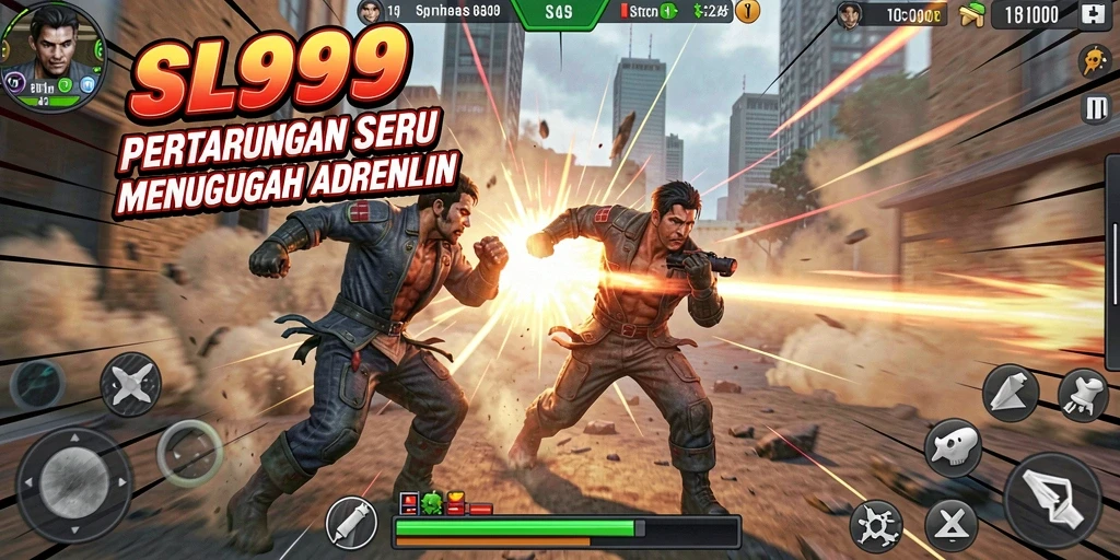 Tampilan gameplay SL999 yang penuh aksi dan pertarungan seru.
