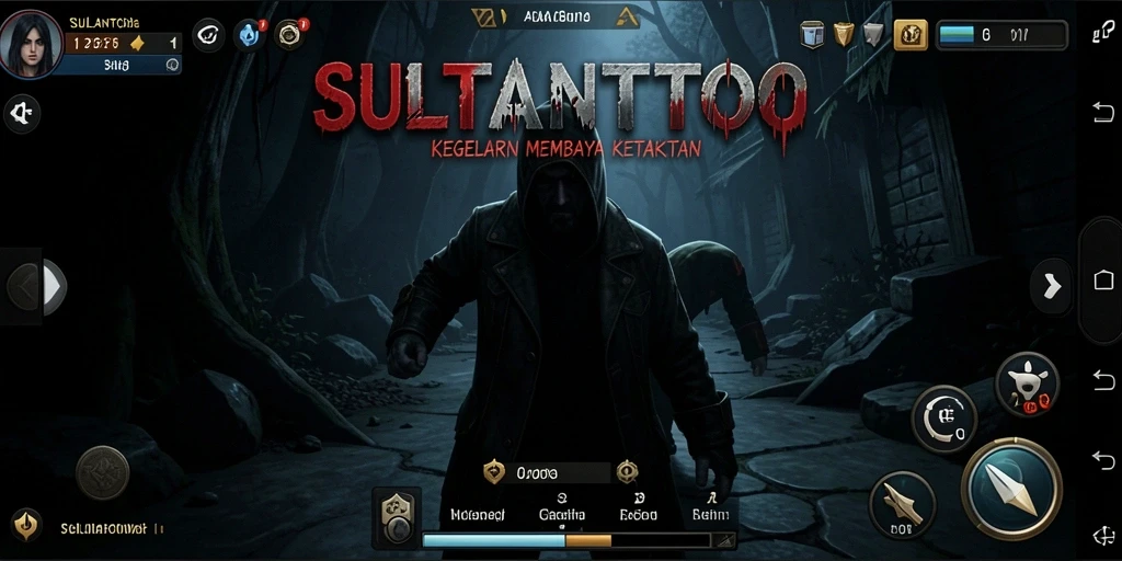 Screenshot menegangkan dari gameplay SULTANTOTO saat menghadapi kegelapan.