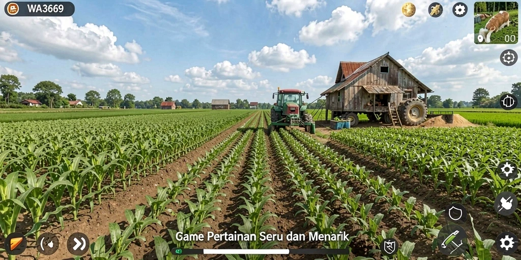 Gameplay menarik dengan aktivitas bertani yang seru.